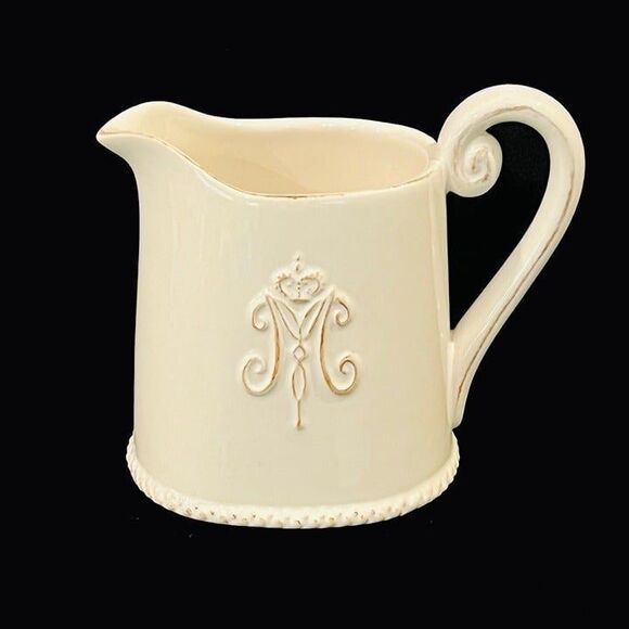 Farmhouse Off White Ceramic Creamer - Picture 1 of 4
